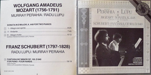 Wolfgang Amadeus Mozart / Franz Schubert - Murray Perahia • Radu Lupu : Sonata  K. 448 / Fantasia, Op.103, D 940 (CD, RE)