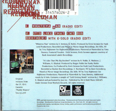 Redman : Whateva Man (CD, Single)