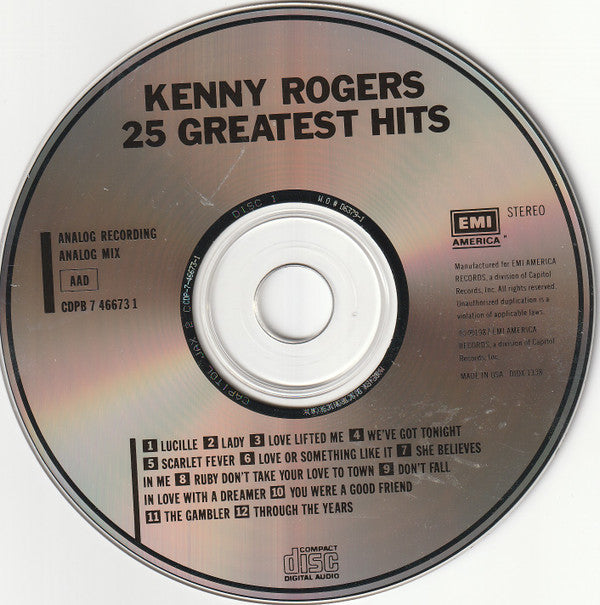 Kenny Rogers : Twenty-Five Greatest Hits (2xCD, Comp, RE)