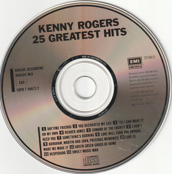 Kenny Rogers : Twenty-Five Greatest Hits (2xCD, Comp, RE)