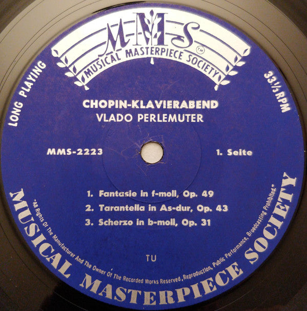 Frédéric Chopin, Vlado Perlemuter : Chopin Klavierabend (LP)