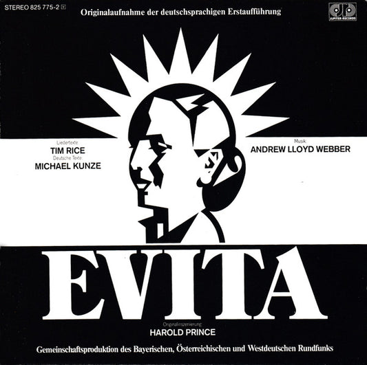 Andrew Lloyd Webber, Tim Rice, Michael Kunze : Evita (Originalaufnahme Der Deutschsprachigen Erstaufführung) (CD, Album)