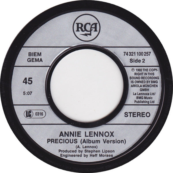 Annie Lennox : Precious (7", Single)