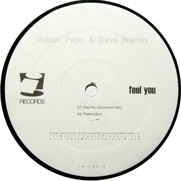 Julius Papp & Dave Warrin : Feel You (12")