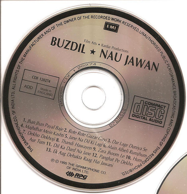 S. D. Burman : Buzdil / Naujawan (CD, Comp)