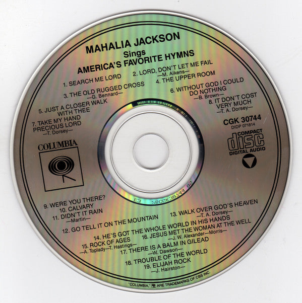 Mahalia Jackson : Mahalia Jackson Sings America's Favorite Hymns (CD, Comp, RE)