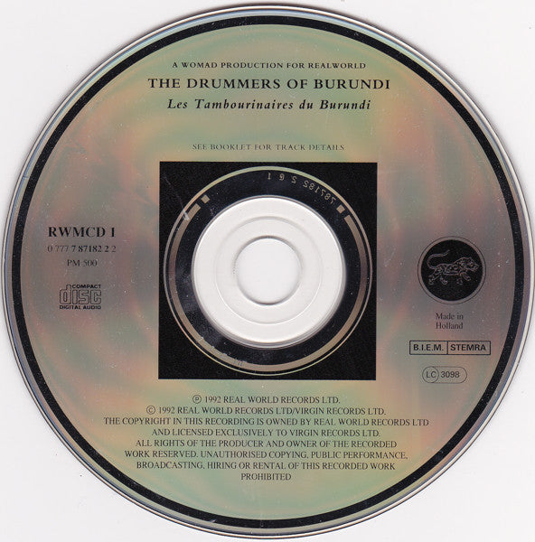 The Drummers Of Burundi : Les Tambourinaires Du Burundi (CD, Album, RE)