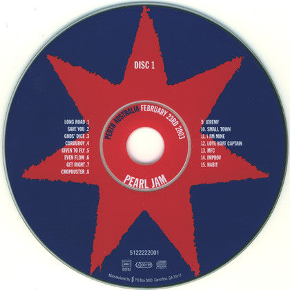 Pearl Jam : Perth, Australia - February 23rd, 2003 (2xCD, Album)