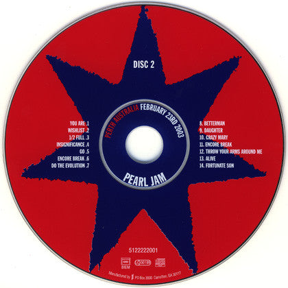 Pearl Jam : Perth, Australia - February 23rd, 2003 (2xCD, Album)