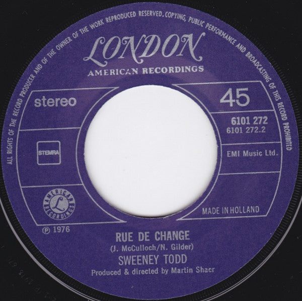 Sweeney Todd : Roxy Roller / Rue De Chance (7", Single)