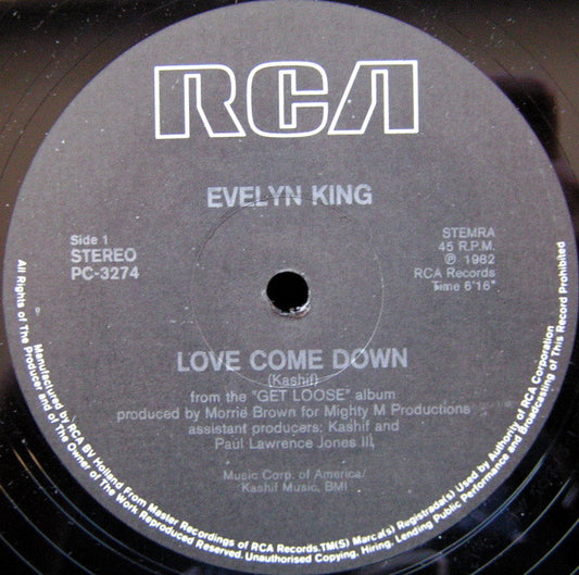 Evelyn King : Love Come Down (12", Single)