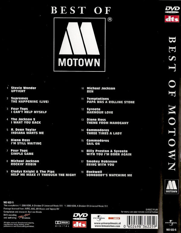 Various : Best Of Motown (DVD-V)