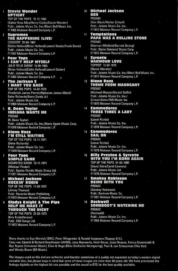 Various : Best Of Motown (DVD-V)