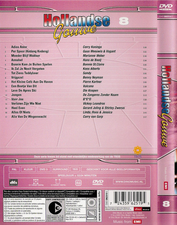 Various : Hollandse Gouwe - 8 (DVD-V, Multichannel, PAL)