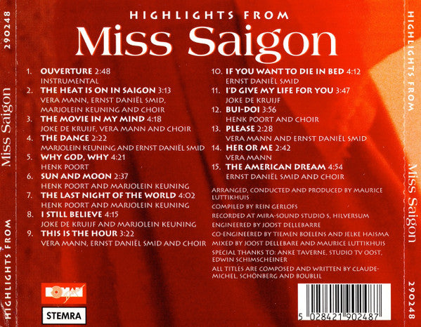 Various : Highlights From Miss Saigon (CD, Comp)