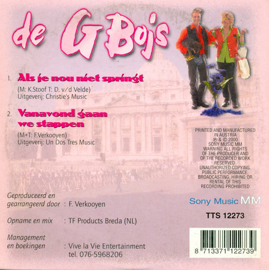 G-Boys : Als Je Nou Niet Springt (CD, Single, Car)
