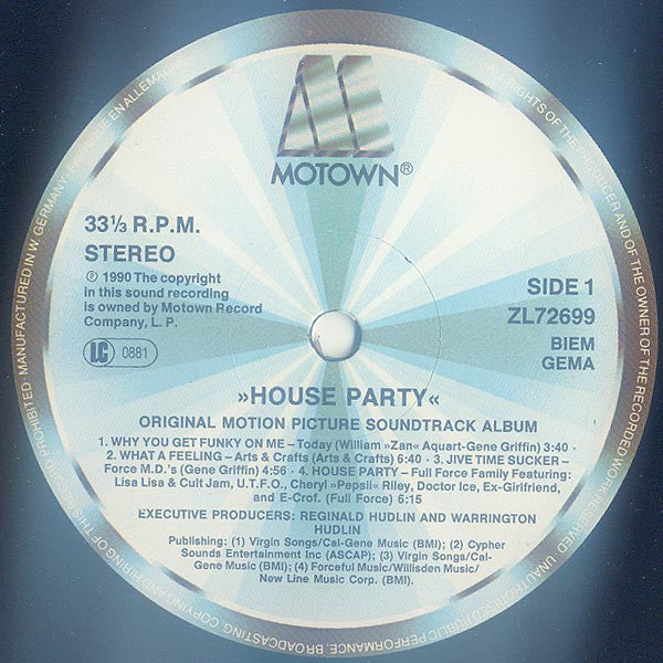 Various : House Party (Original Motion Picture Soundtrack) (LP, Comp)