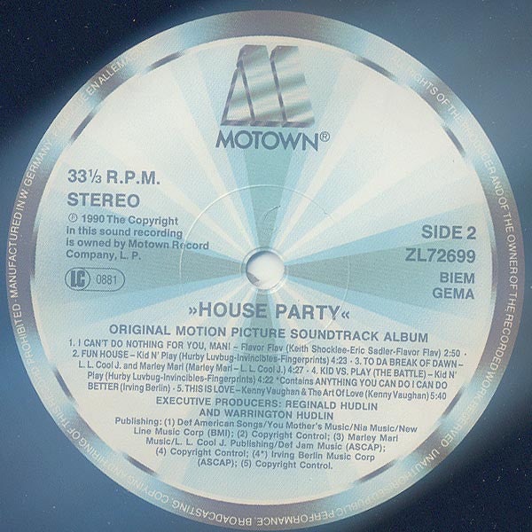 Various : House Party (Original Motion Picture Soundtrack) (LP, Comp)