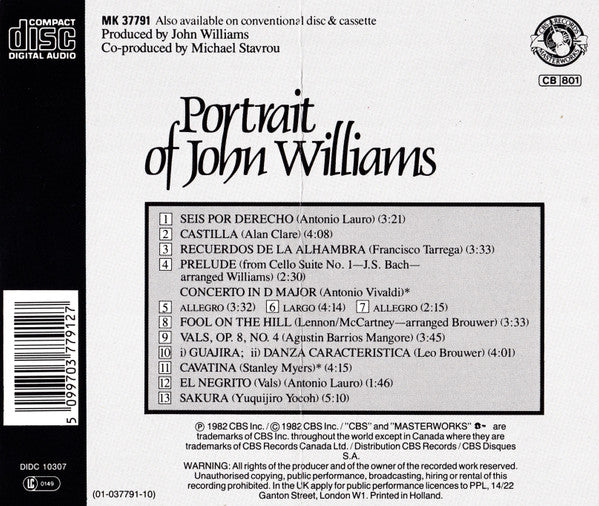 John Williams (7) : Portrait Of John Williams (CD, Album, RE)
