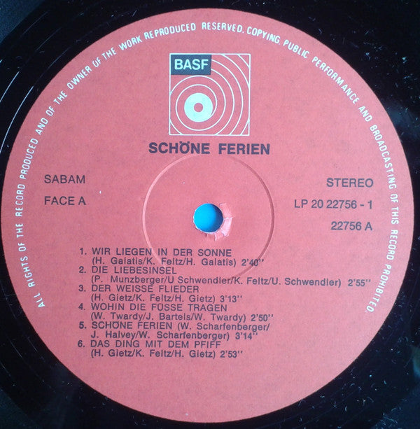 Cindy & Bert, Freddy Breck Und Peter Rubin : Schöne Ferien Mit Cindy & Bert, Freddy Breck Und Peter Rubin (LP, Comp)