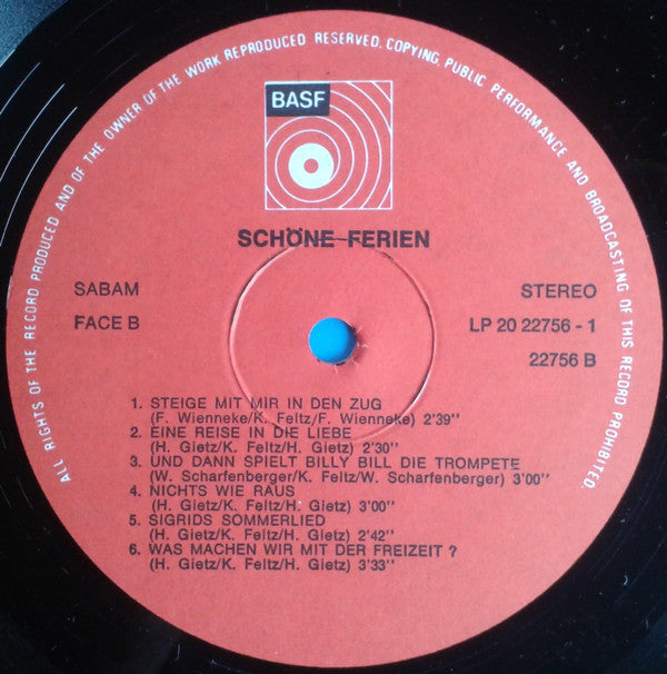 Cindy & Bert, Freddy Breck Und Peter Rubin : Schöne Ferien Mit Cindy & Bert, Freddy Breck Und Peter Rubin (LP, Comp)