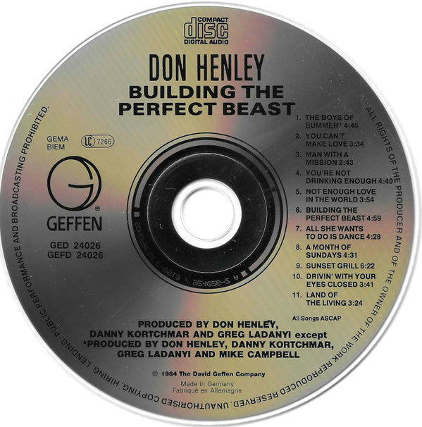 Don Henley : Building The Perfect Beast (CD, Album, RE)