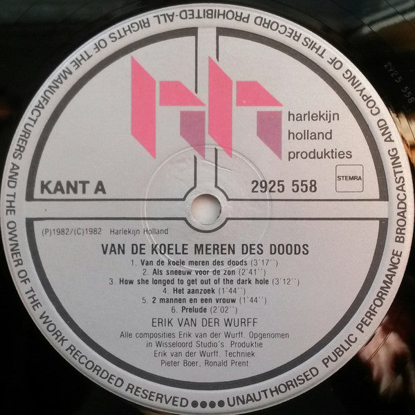 Erik van der Wurff : Van De Koele Meren Des Doods (LP)