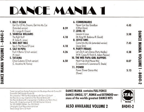 Various : Dance Mania 1 (CD, Comp)