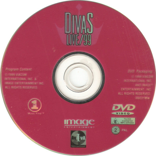 Various : VH1 Divas Live/99  (DVD-V, Multichannel, PAL)