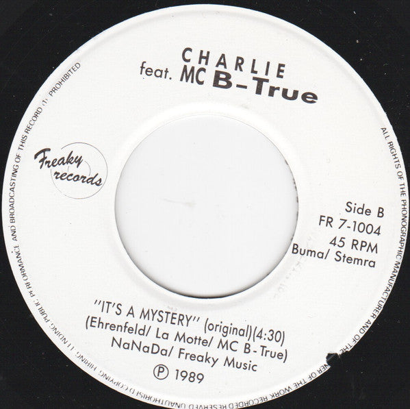 Charlie (3) : It's A Mystery (7", Single)