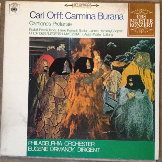 Carl Orff - The Philadelphia Orchestra, Eugene Ormandy, Janice Harsanyi / Rudolf Petrak / Harve Presnell, The Rutgers University Choir, F. Austin Walter : Carmina Burana / Cantiones Profanae (LP, RE)