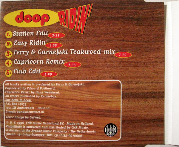 Doop : Ridin' (CD, Maxi)