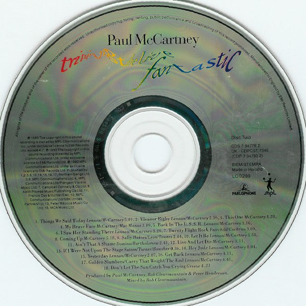 Paul McCartney : Tripping The Live Fantastic (2xCD, Album)