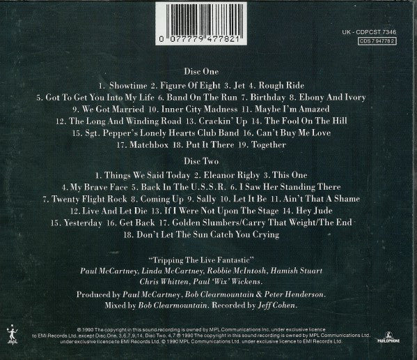 Paul McCartney : Tripping The Live Fantastic (2xCD, Album)