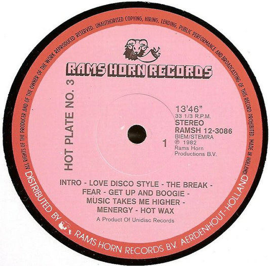 Various : Hot Plate No. 3 (12", S/Sided, Mixed)