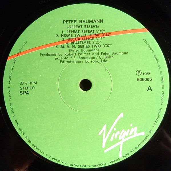 Peter Baumann : Repeat Repeat (LP, Album)