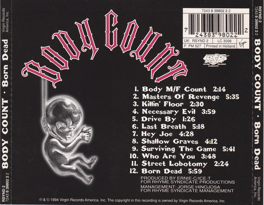 Body Count (2) : Born Dead (CD, Album)
