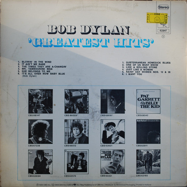 Bob Dylan : Greatest Hits (LP, Comp, RE)