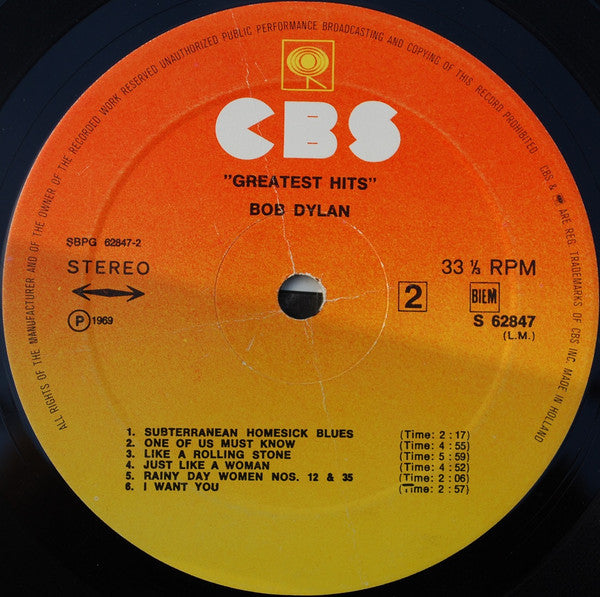 Bob Dylan : Greatest Hits (LP, Comp, RE)