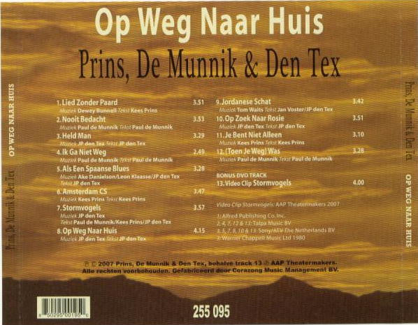 Kees Prins, Paul De Munnik & JP Den Tex : Op Weg Naar Huis (CD, Album, Enh)