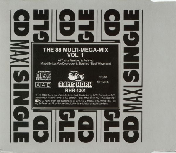 Various : The 88 Multi Mega Mix Vol. 1 (CD, Maxi)