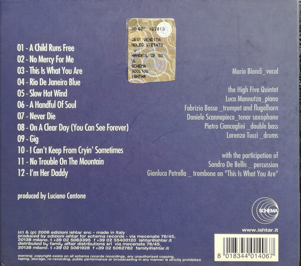 Mario Biondi And The High Five Quintet : Handful Of Soul (CD, Album, Dig)