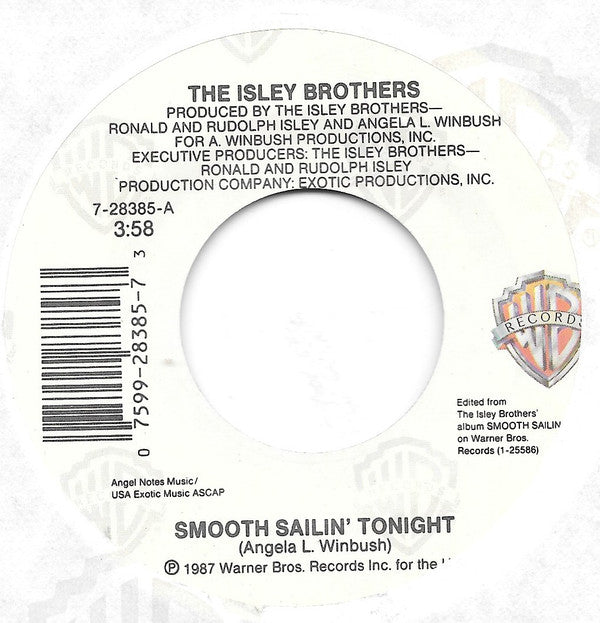 The Isley Brothers : Smooth Sailin' Tonight (7", Single)