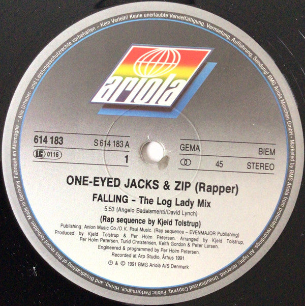 One-Eyed Jacks : Falling (The Twin Peaks Dance Mixes) (12", Single)