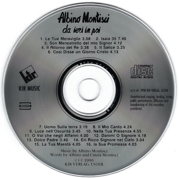 Albino Montisci : Da Ieri In Poi (CD, Album, RE)