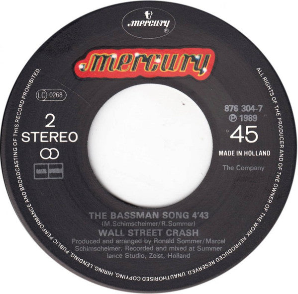 Wall Street Crash : Two Hearts (7", Single)