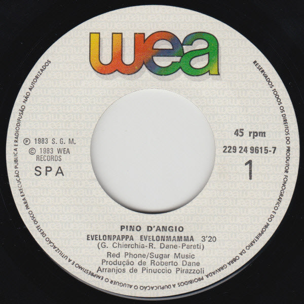 Pino D'Angiò : Evelonpappa, Evelonmamma (7", Single)