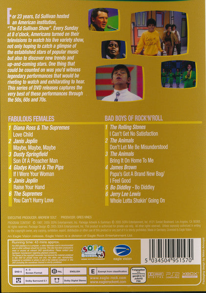 Various : Fabulous Females / Bad Boys Of Rock 'N' Roll (DVD-V, PAL)