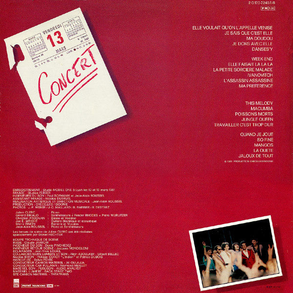 Julien Clerc : Vendredi 13 (2xLP, Album)