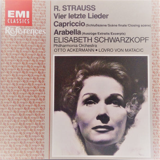 Richard Strauss - Elisabeth Schwarzkopf, Philharmonia Orchestra, Otto Ackermann, Lovro Von Matacic : Vier Letzte Lieder / Capriccio / Arabella (CD, Comp, Mono, RE, RM)